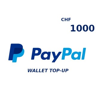 PayPal Wallet CHF 1000 Top Up Key GLOBAL